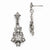 Silver-tone Clear Glass Snowflake Post Earrings