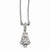 Silver-Tone Clear Glass Snowflake Ext Necklace