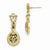 Gold-tone Clear Crystal Post Earrings