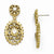 Gold-tone Clear Crystal Post Earrings