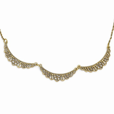 Gold-Tone Textured Necklace