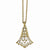 Gold-Tone Clear Glass Necklace