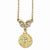 Gold-Tone Clear Glass Necklace