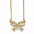 Gold-Tone Clear Crystal Bow Necklace