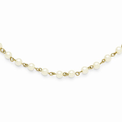 Gold-Tone Simulated Pearl Necklace