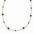 Gold-Tone Green Glass Necklace