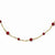 Gold-Tone Red Glass Necklace