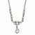 Silver-Tone Clear Glass Necklace