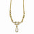 Gold-Tone Clear Glass Necklace