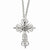 Silver-tone Crystal Cross Necklace