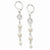 Silver-tone Glass Crystal Beads Leverback Earrings