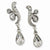 Silver-tone Swarovski Elements Teardrop Post Dangle Earrings