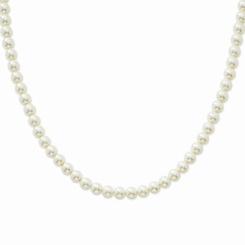 8mm Cultura Glass Pearl Single Strand Necklace