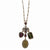 Burnished Copper-tone Multicolored Epoxy Stones Necklace