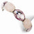 Silver-tone Rose Quartz & Light Rose Crystal Stretch Bracelet