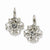 Silver-tone Crystal Leverback Earrings