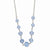 Silver-tone Blue Glass Beads Necklace