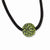 Black-plated Green Glass Stones Necklace