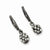 Black-plated Clear Glass Stones Fireball Leverback Earrings