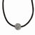 Black-plated Clear Glass Stones Fireball Necklace