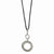 Silver-tone Clear Crystal Circle Necklace