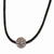 Black-plated Pink Glass Stones Fireball Necklace