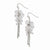 Silver-tone Clear Crystal Bead Cluster Drop Earrings