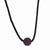 Black-plated Purple Glass Stones Fireball Necklace