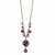 Rose-tone Purple Glass Beads Necklace