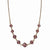 Rose-tone Purple Glass Bead Necklace