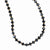 Black-plated Black & Brown Glass Beads Necklace