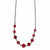 Black-plated Red Glass Beads Necklace