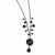 Black-plated Black Glass Beads Necklace