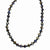 Black-plated Aurora Borealis Black Glass Beads Necklace