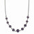 Black-plated Smokey Purple Glass Beads Necklace