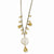 Gold-tone Light Colorado Glass Beads Necklace