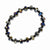 Aurora Borealis Black Glass Beads Stretch Bracelet