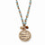 Copper-tone Aqua & Brown Acrylic Beads Necklace