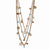 Copper-tone Aqua & Brown Acrylic Beads Multistrand Necklace