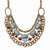 Copper-tone Aqua & Brown Beads Multistrand Necklace