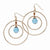 Copper-tone Aqua Brown Acrylic Beads Dangle Earrings