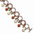 Copper-tone Enamel & Green Acrylic Beads Toggle Bracelet