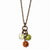 Copper-tone Enamel Flowers Necklace