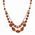 Copper-tone Lt. Colorado & Brown Acrylic Beads Necklace