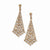 Copper-tone Filigree Post Dangle Ch&elier Earrings