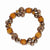 Copper-tone Lt. Colorado & Brown Acrylic Beads Stretch Bracelet