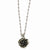 Silver-tone Antiqued Flower Necklace