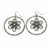 Silver-tone Floral Clear Glass Stones Dangle Earrings