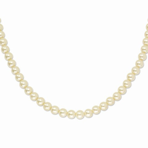 Gold-tone Cultura Glass Pearl Necklace