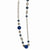 Silver-tone Blue Bead & Crystal Necklace